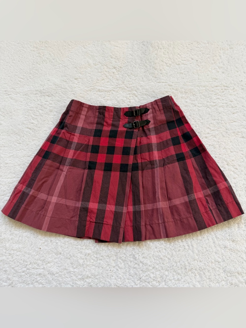 Burberry kids girls Nova check skirt 12Y 12 bottoms Plaid Red Girl Bottoms